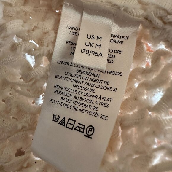 Free People Daiquiri Open Knit Sweater Cardi Ivory Size Medium - Picture 8 of 11